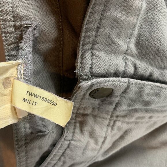 Da-Nang Pants Women's Small Olive Green Floral Embroidery Mid-Rise Straight 9700 - Picture 9 of 16